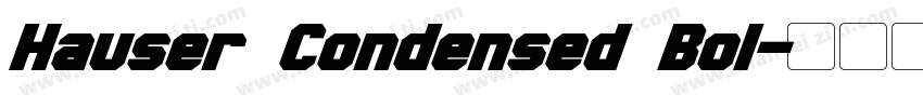 Hauser Condensed Bol字体转换